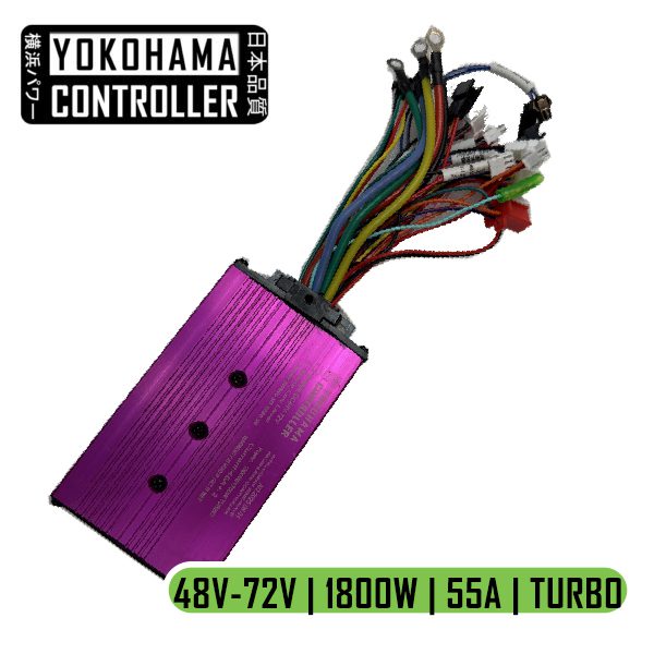 בקר יוקוהמה סגול TURBO 55A 48V-72V 1800W לאופניים חשמליים