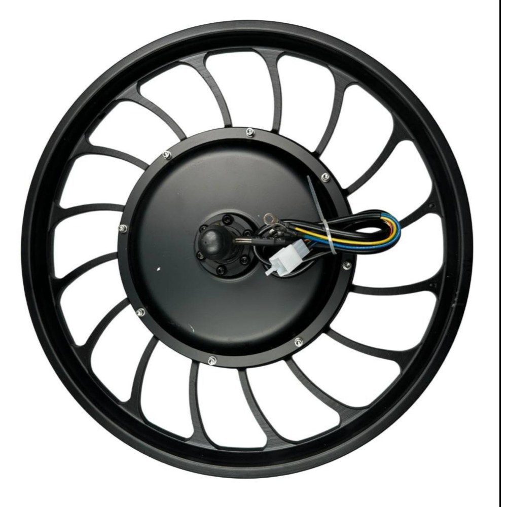גלגל מנוע חשמלי 1000W עם גאנט מגנזיום שחור 20 אינץ וחיווט Hall sensor